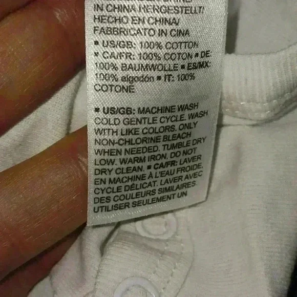 NWOT - Handmade White New Born Bodysuit - Cute Bute Feral - Picture 4 of 5